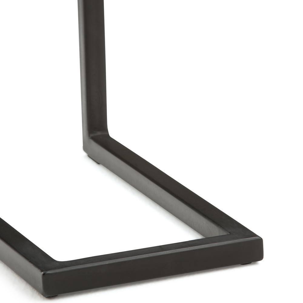Vynxaria C-Shaped Coffee Tables - Dark Cognac Brown Elegance