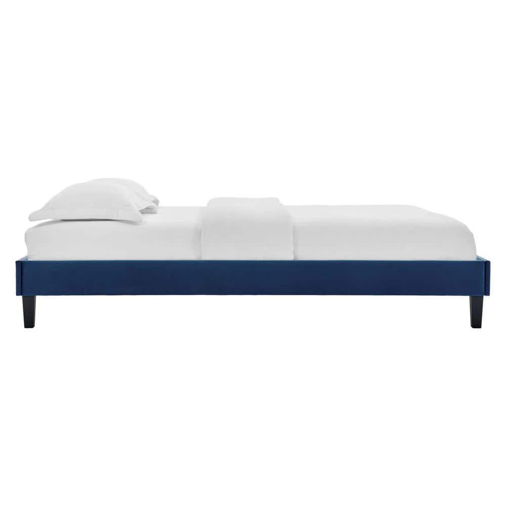 Modway Reign Queen Performance Velvet Platform Bed Frame