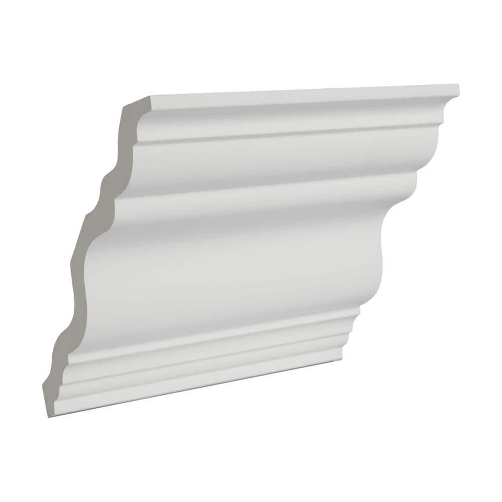 Architectural Products by Outwater L.L.C. 3-15/16 in x 3-15/16 in x 6 in Long Plain Polyurethane Crown Moulding Sample