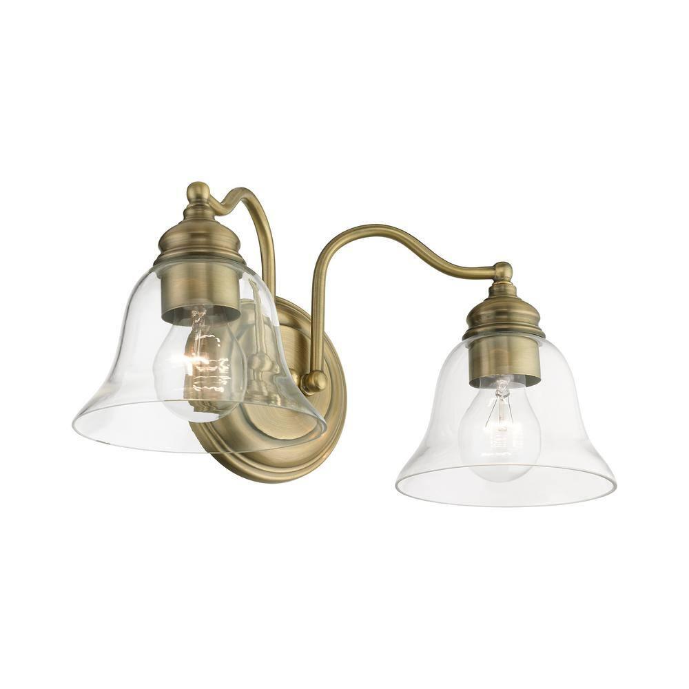 Livex Lighting Moreland 2 - Light Vanity in  Antique Brass