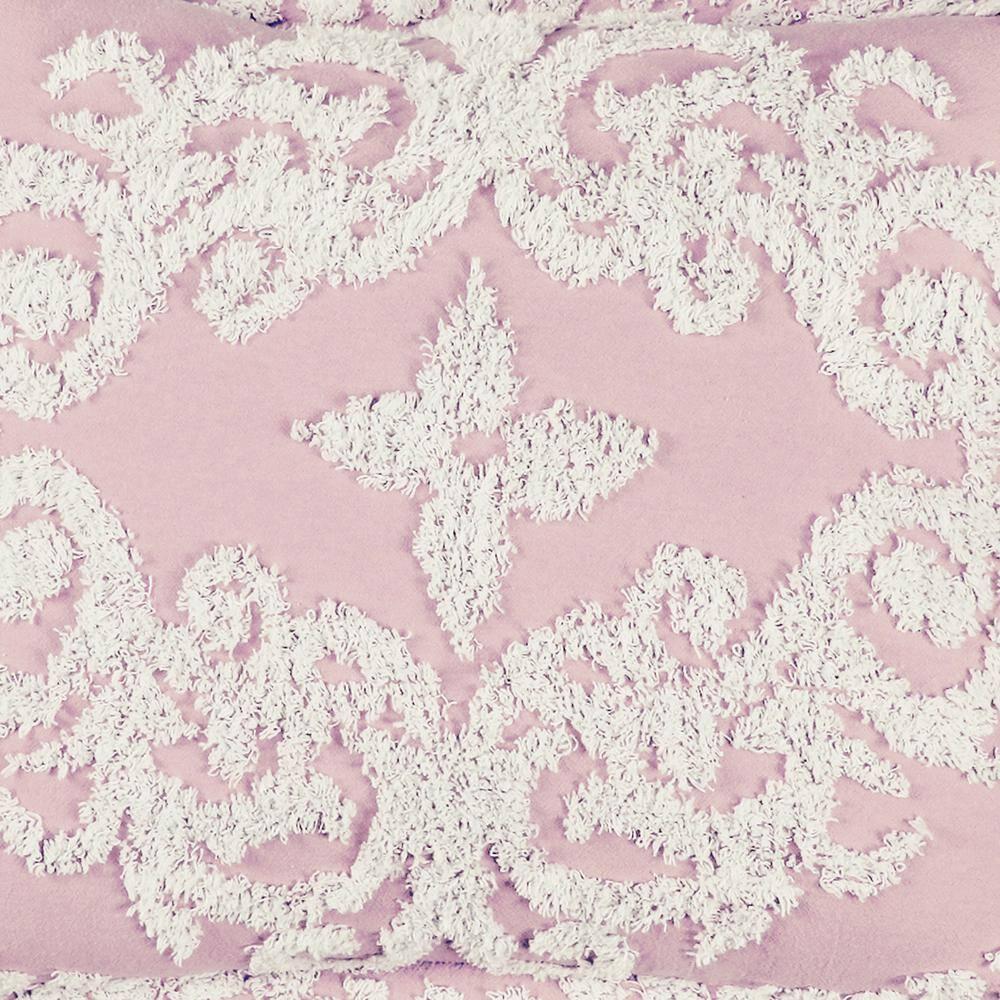 Florence Collection 100% Cotton Tufted Unique Luxurious Medallion Design Sham Pink - Better Trends