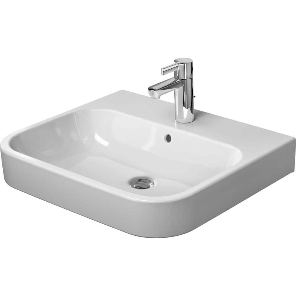 Duravit 231860-3Hole Happy D.2 24" Ceramic Vanity Top - White