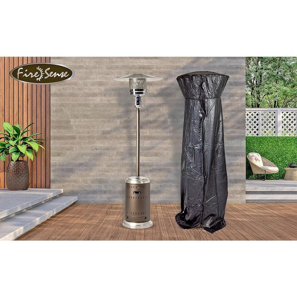 Balken Home Fire Sense Outdoor Full Length Patio Heater Vinyl Cover, Black