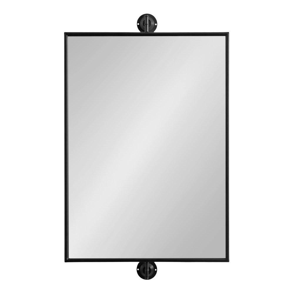 24"x40" Darbridge Rectangle Pivot Mirror Black - Kate & Laurel All Things Decor: Traditional Style, Wall Mounted, Includes Hardware