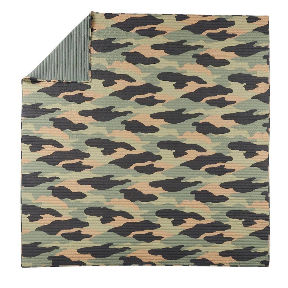 Urban Playground Covert Camo Reversible Microfiber Quilt Set