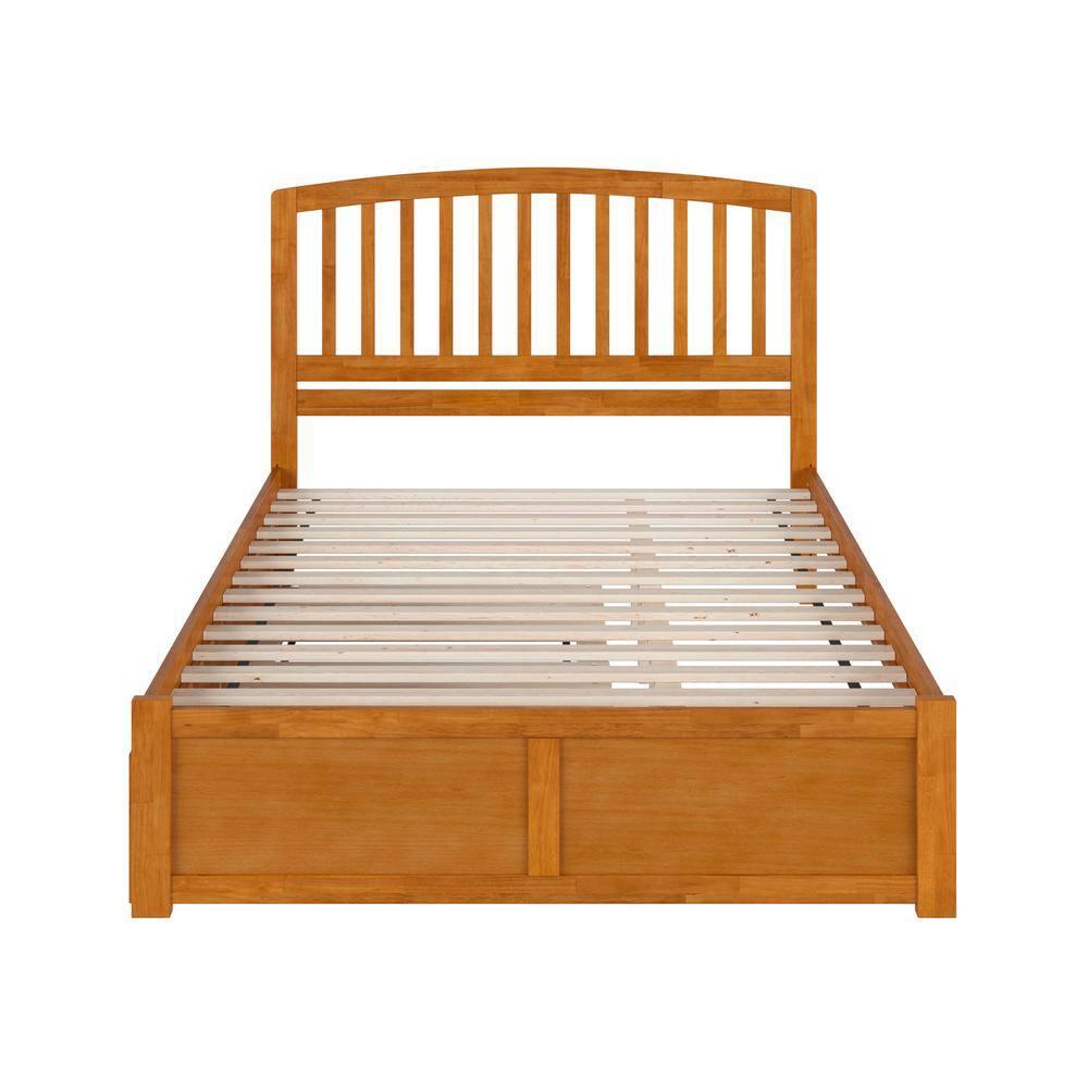 Richmond Solid Wood Platform Bed with Panel Footboard and Trundle