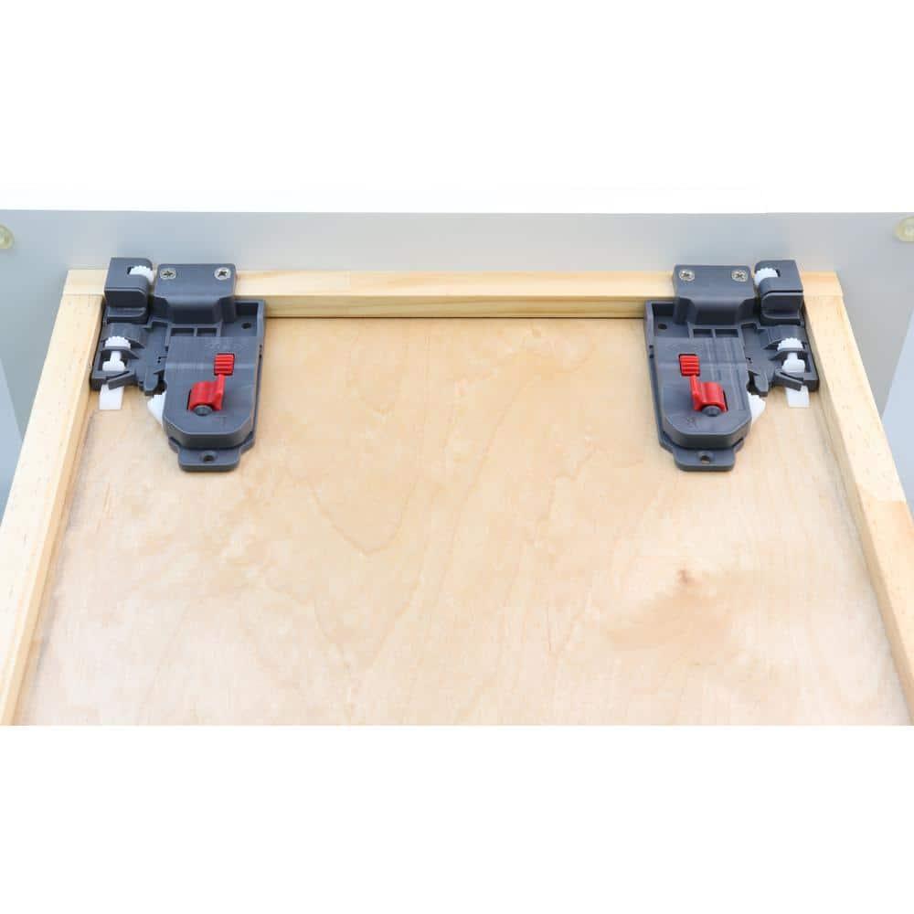 21 in. Silver Steel Full Extension Soft Close Undermount Drawer Slide Kit