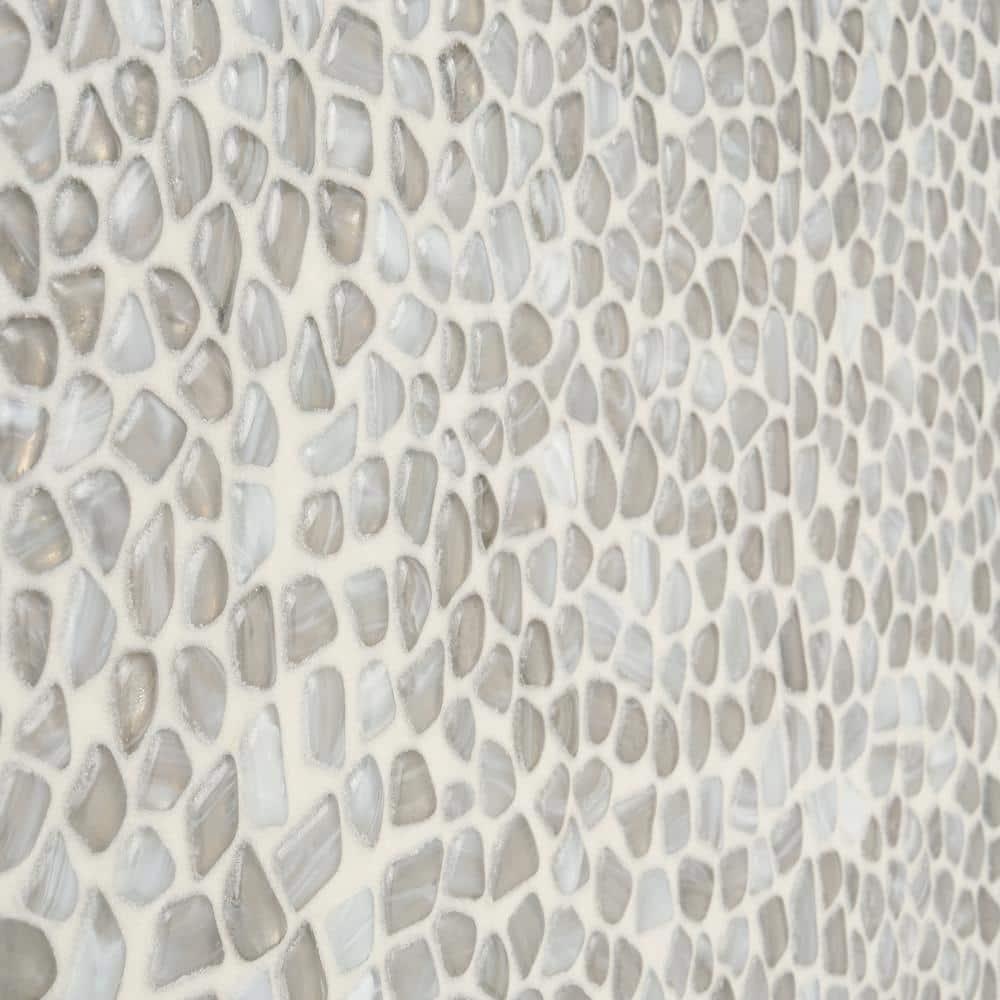 Fractal Pebble 11.88 in. x 11.88 in. Polished Glass Wall Mosaic Tile (0.98 Sq. Ft. / Each)