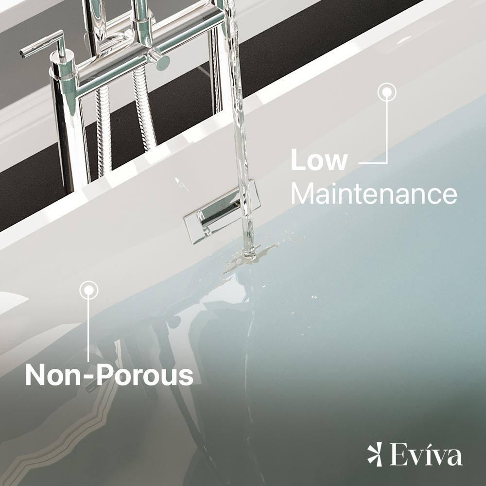 Aries 59'' x 32'' Freestanding Soaking Acrylic Bathtub