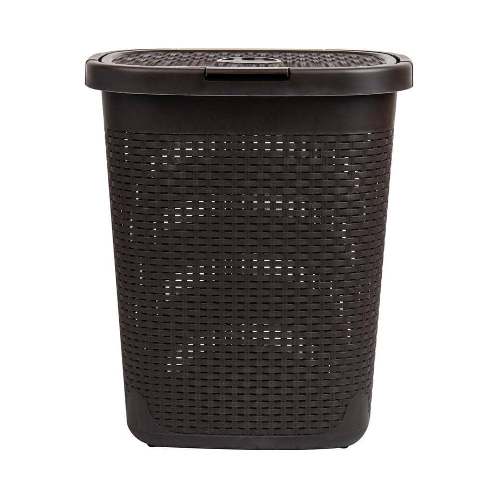 Mind Reader Mind Reader 50L Slim Laundry Hamper, Clothes Basket, Lid, Plastic