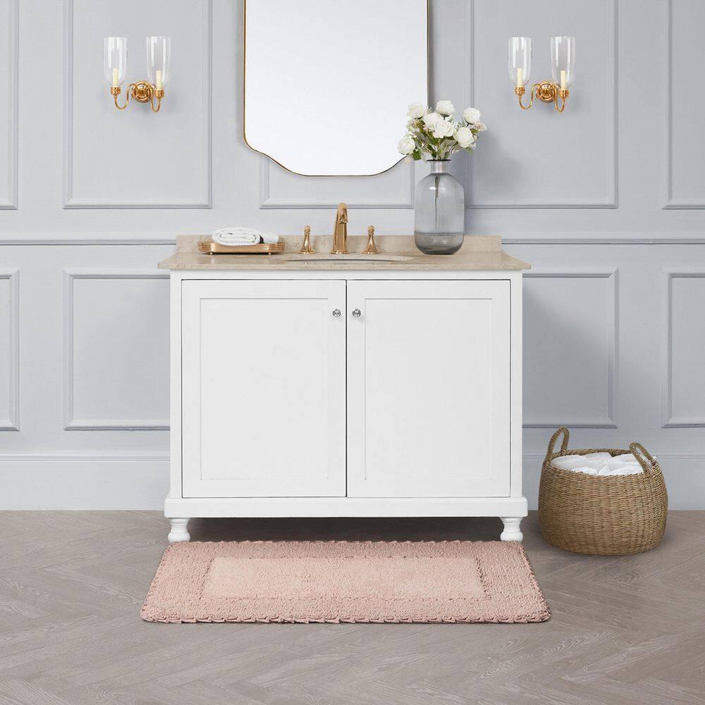 Laura Ashley Laura Ashley Ruffle 100% Cotton Bath Rugs