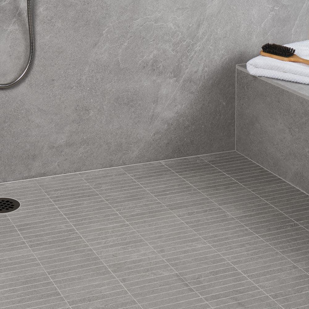 Monolith 11.81 In. X 11.81 In. Stacked Matte Porcelain Mosaic Floor And Wall Tile (0.96 Sq. Ft. / Each)