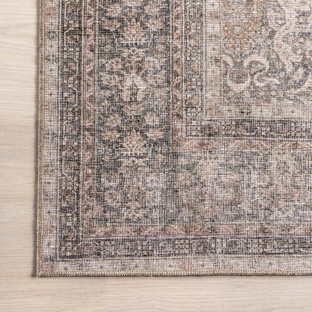 Nuloom Hillstone Collection Else Traditional Vintage Medallion Area Rug, 4' x 6', Beige