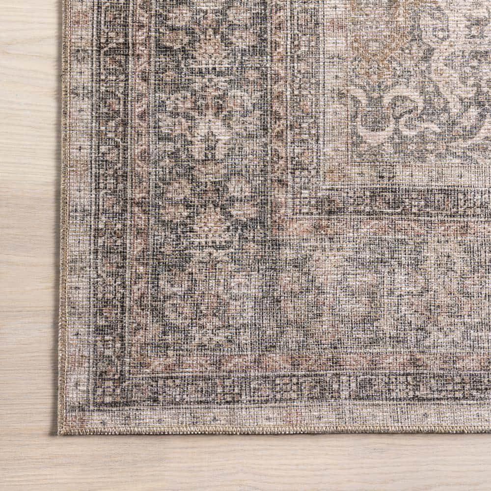 Nuloom Hillstone Collection Else Traditional Vintage Medallion Area Rug, 7' 10" x 10', Beige