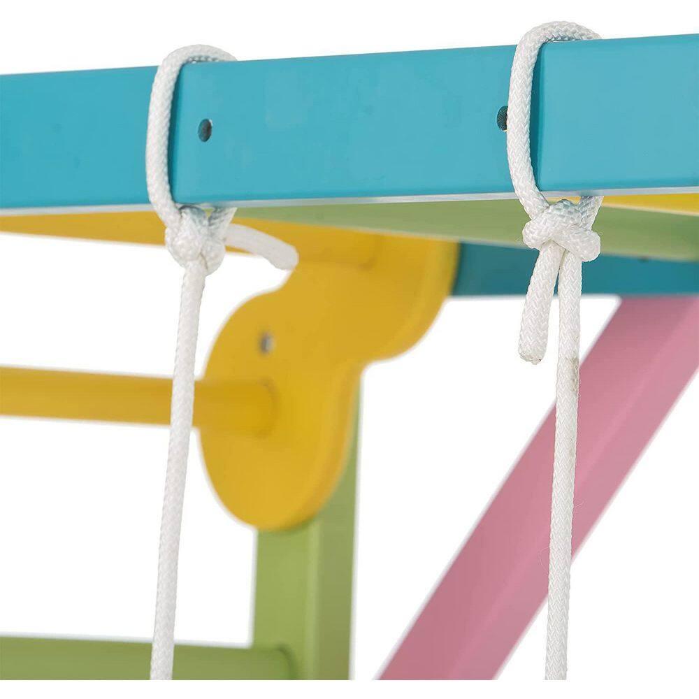 Avenlur Grove - Wood indoor 8-in-1 Wall Jungle Gym, Color