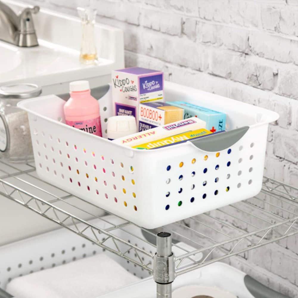 Sterilite Deep & Medium Ultra Plastic Storage Bin Organizer Basket Pair | Wayfair