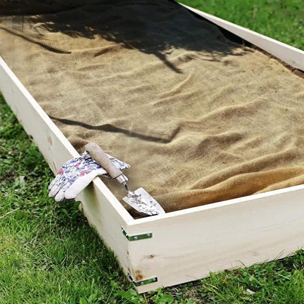 40 in. x 15 ft. Gardening Burlap Roll - Natural Burlap Fabric for Weed Barrier, Tree Wrap Burlap, Rustic Party Decor