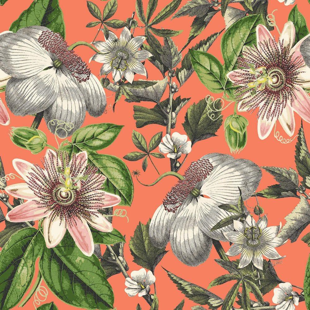 Jordan Manufacturing 18" x 17" Adley Cappuccino Multicolor Floral Rectangular Tufted Outdoor Wicker Seat Cushion with Ties (2 Pack)