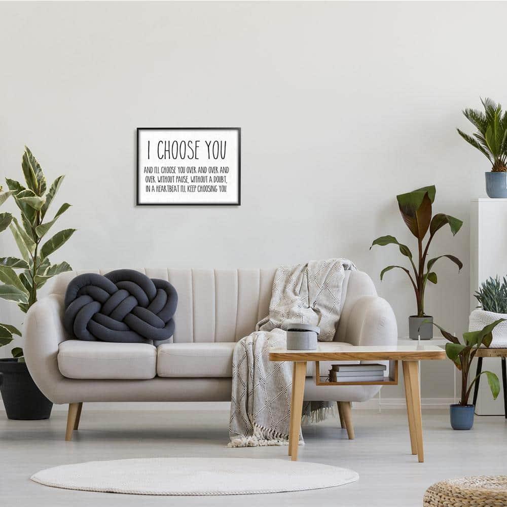 Stupell Industries " I Choose You Romantic Love Quote Casual " by Lettered And Lined