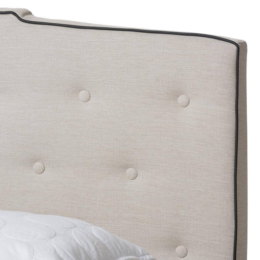 Full Vivienne Modern Bed with Headboard & Box Spring Support - Baxton Studio