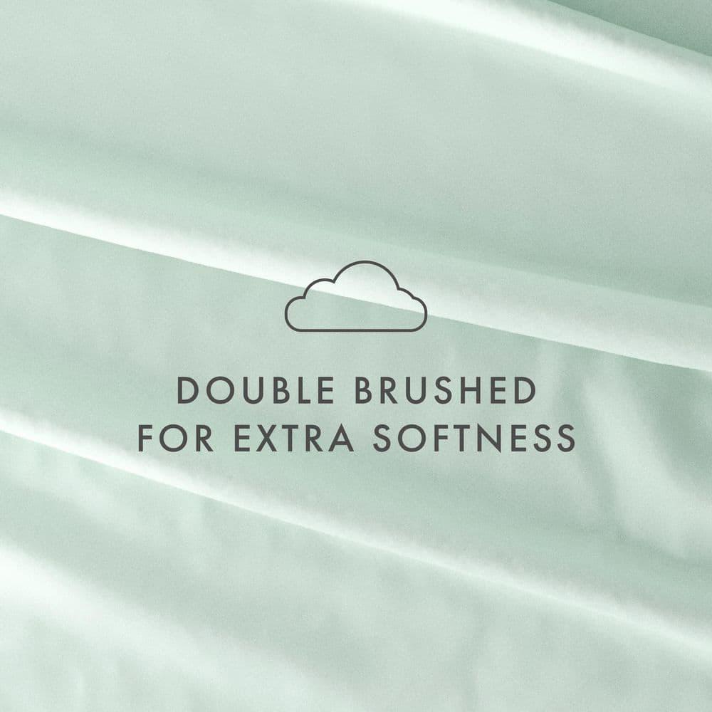 Twin, Mint Solid Microfiber 6 Piece Bed Sheet Set, by Noble Linens