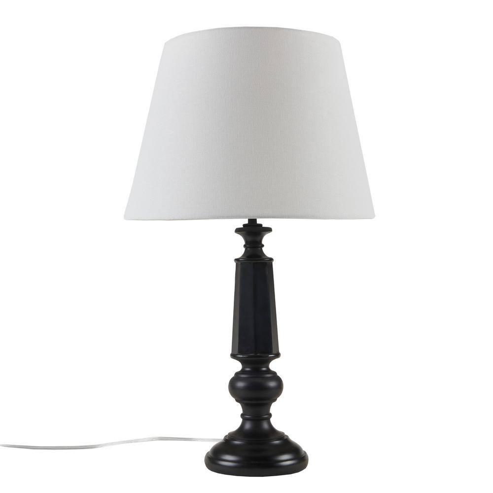 Landsdown Black Faceted Table Lamp 24.25" H