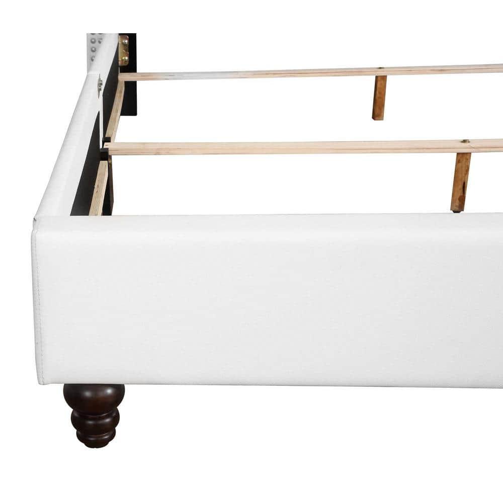 Julie White Tufted Upholstered Low Profile Queen Panel Bed