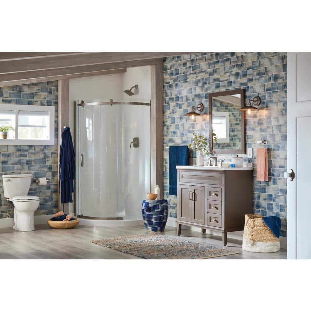 Progress Lighting Archives 1-Light Adjustable Swivel Wall Sconce, Antique Nickel, Natural Brass Accents, Shade Included