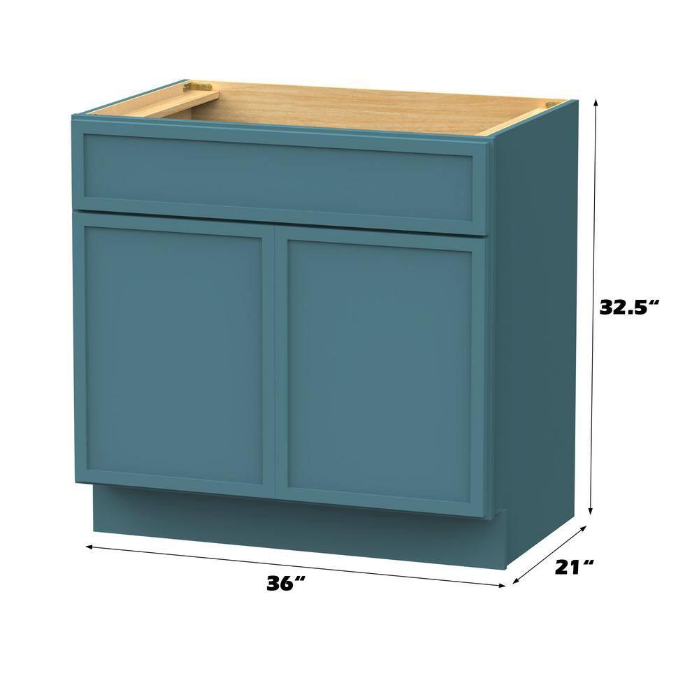 36" W Birch Plywood Freestanding Single Base Storage Cabinet with Soft Close Door
