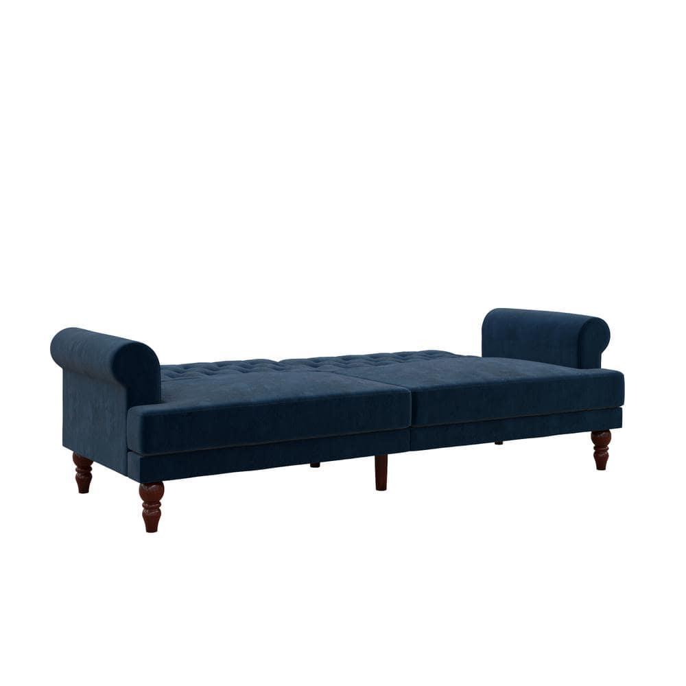 Cassidy Twin 83.5'' Velvet Tufted Convertible Sofa