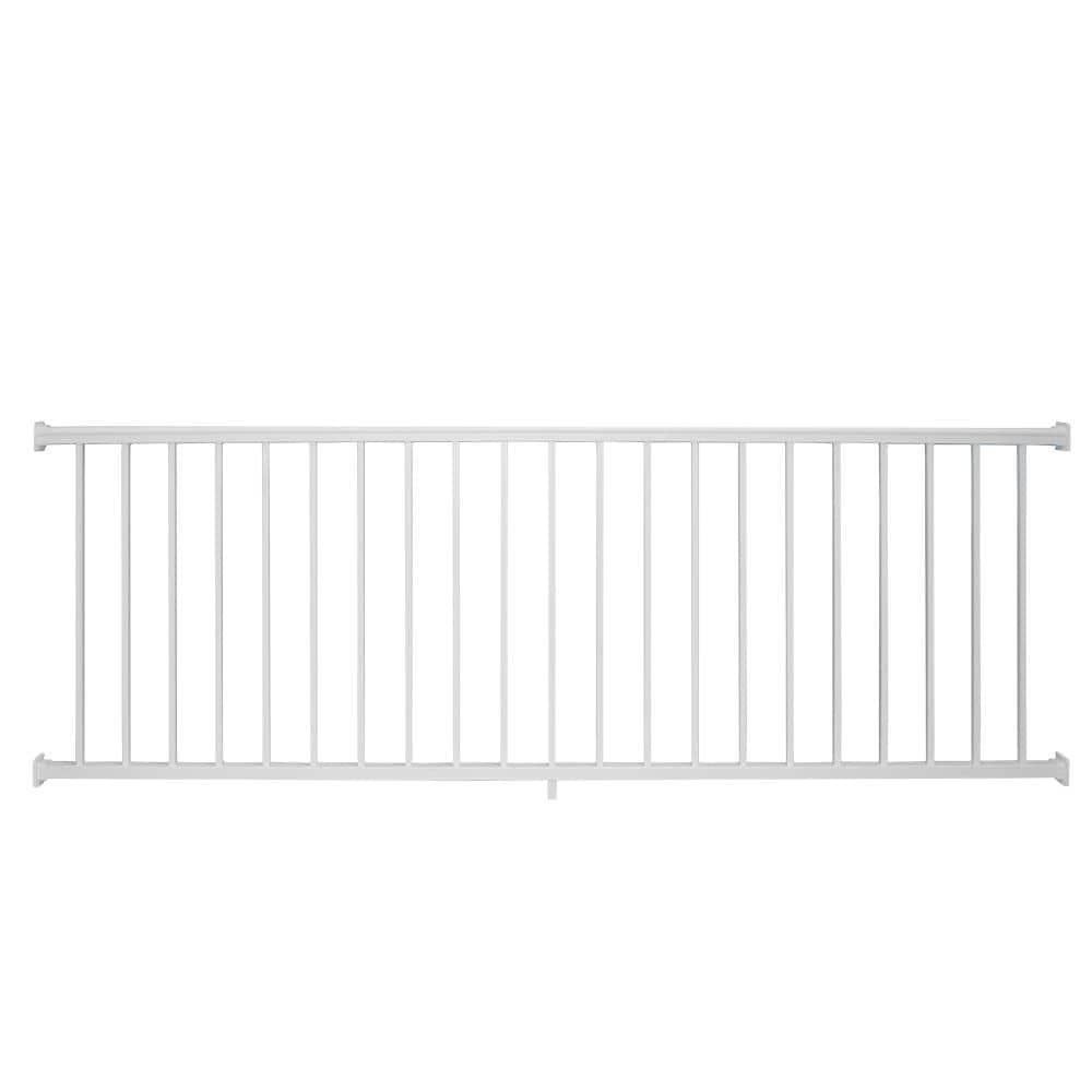Weatherables Stanford Railing Kit – Aluminum Indoor & Outdoor Railing Kit for Decks, Porches & Balconies, Made with Durable & Low-Maintenance White Textured Powder-Coat Finish (36 in. H x 8 ft. W)
