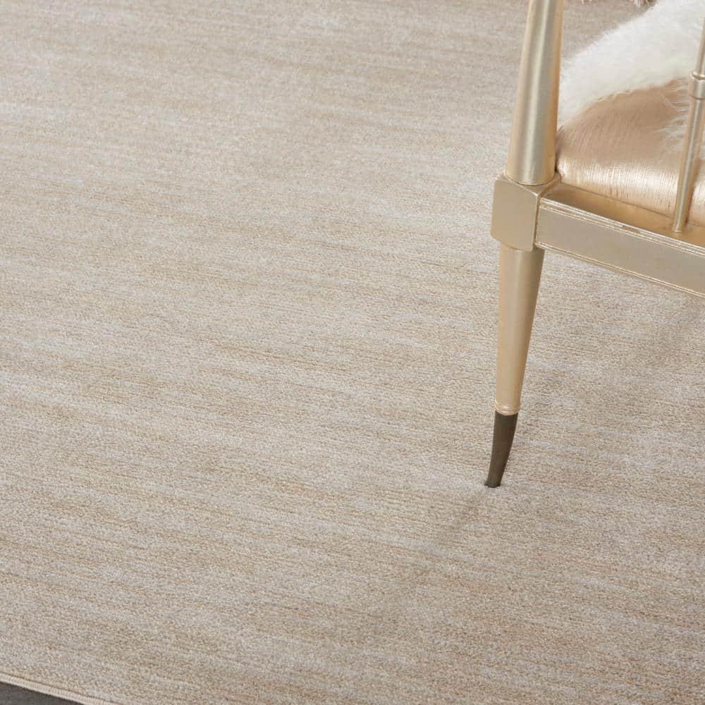 Nourison Essentials Easy Care Indoor Outdoor Area Rug - Ivory Beige 5' x Square