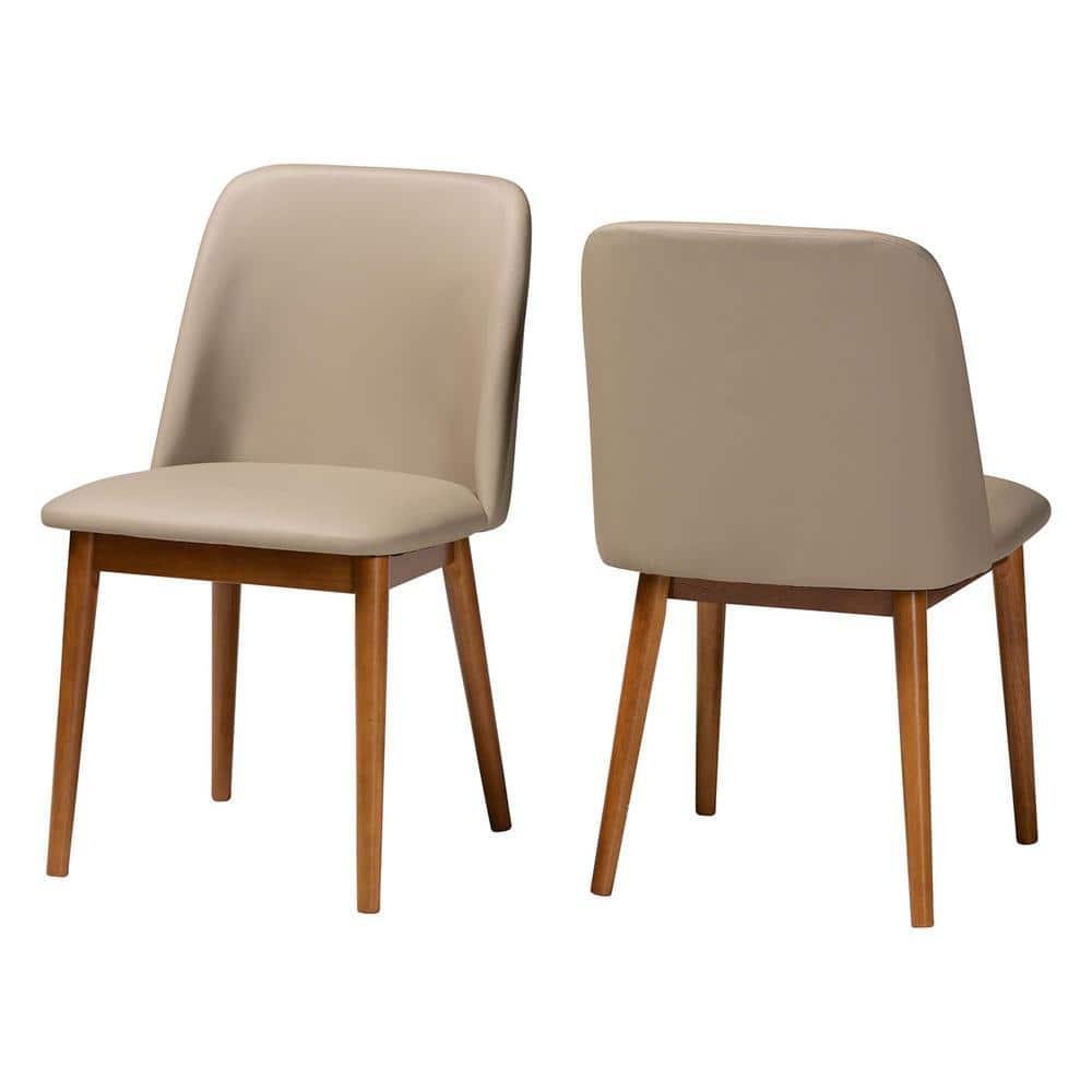 George Oliver Eli 18'' H Faux Leather Upholstered Side Chair (Set of 2)