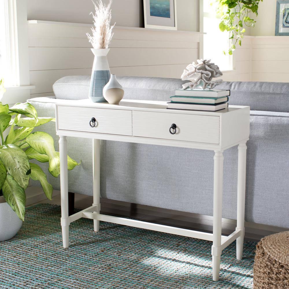Aliyah 2 Drawer Console Table - CNS5729D - Off-White - Safavieh