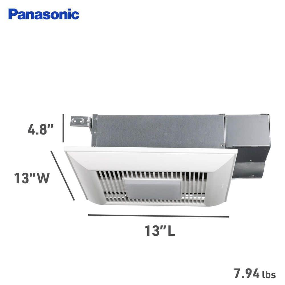 Panasonic WhisperValue Ceiling/Wall Mount Bathroom Exhaust Fan with Dimmable LED Light, 50-80-100 CFM, FV-0510VSL1