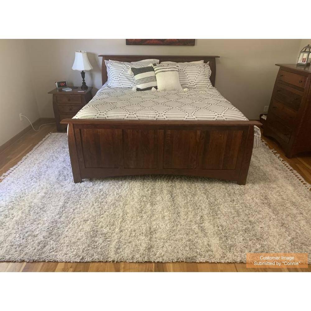 Nuloom Brooke Solid 9x12 Shag Indoor Area Rug for Living Room Bedroom Dining Room Nursery, Ivory
