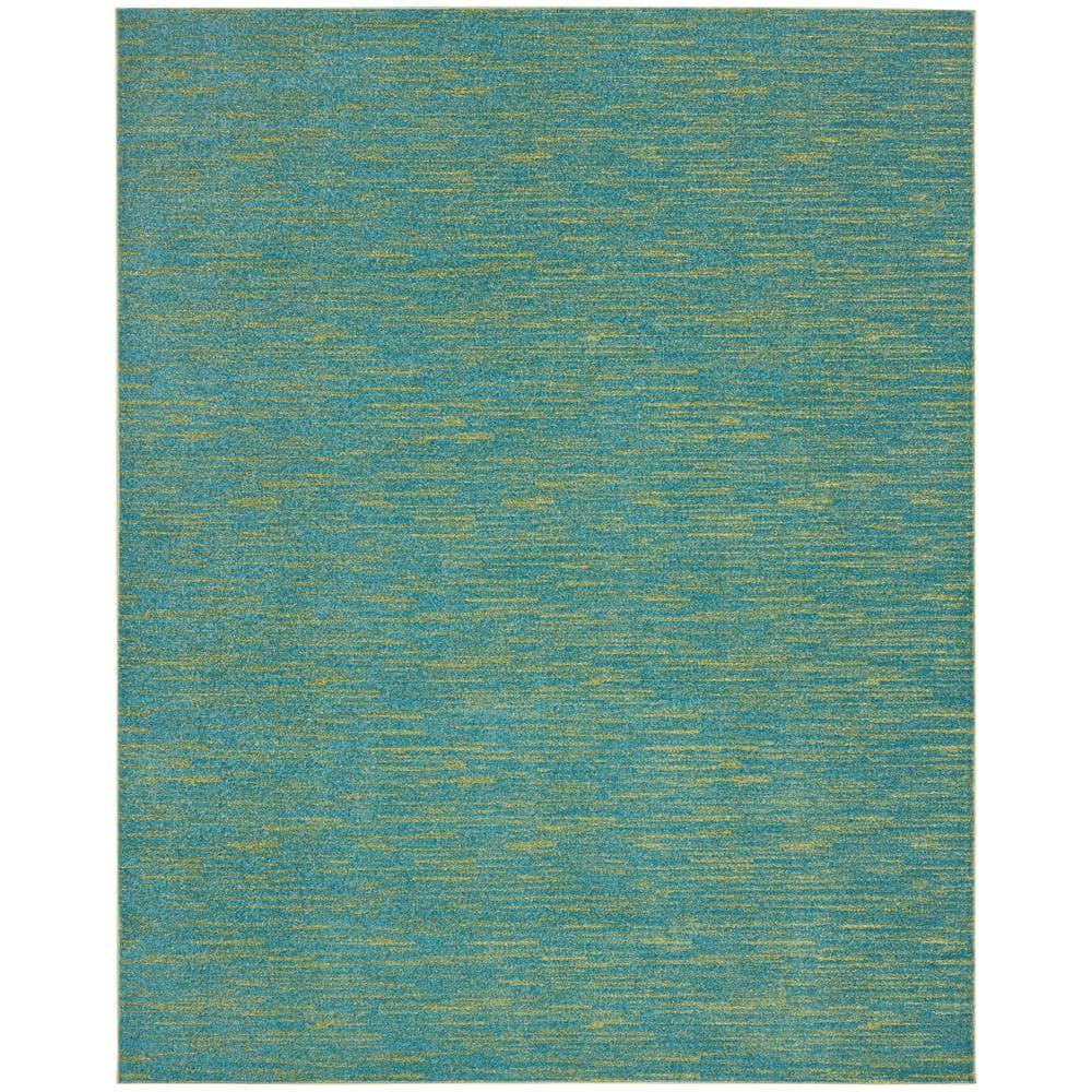 Nourison Nourison Essentials NRE01 Indoor/outdoor Area Rug - Blue Green 8' x 10'