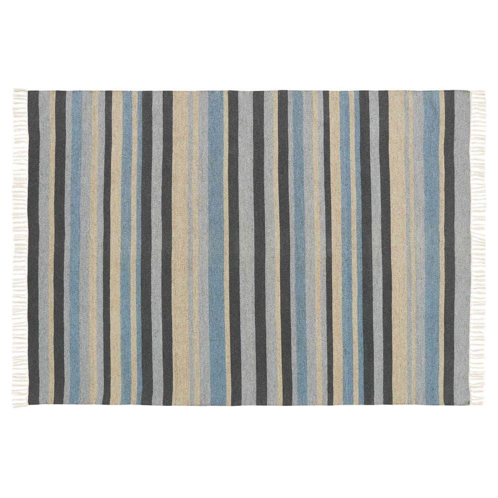 Chesapeake Lori Collection Denim Hand Woven Area Rug ( 5'x7')