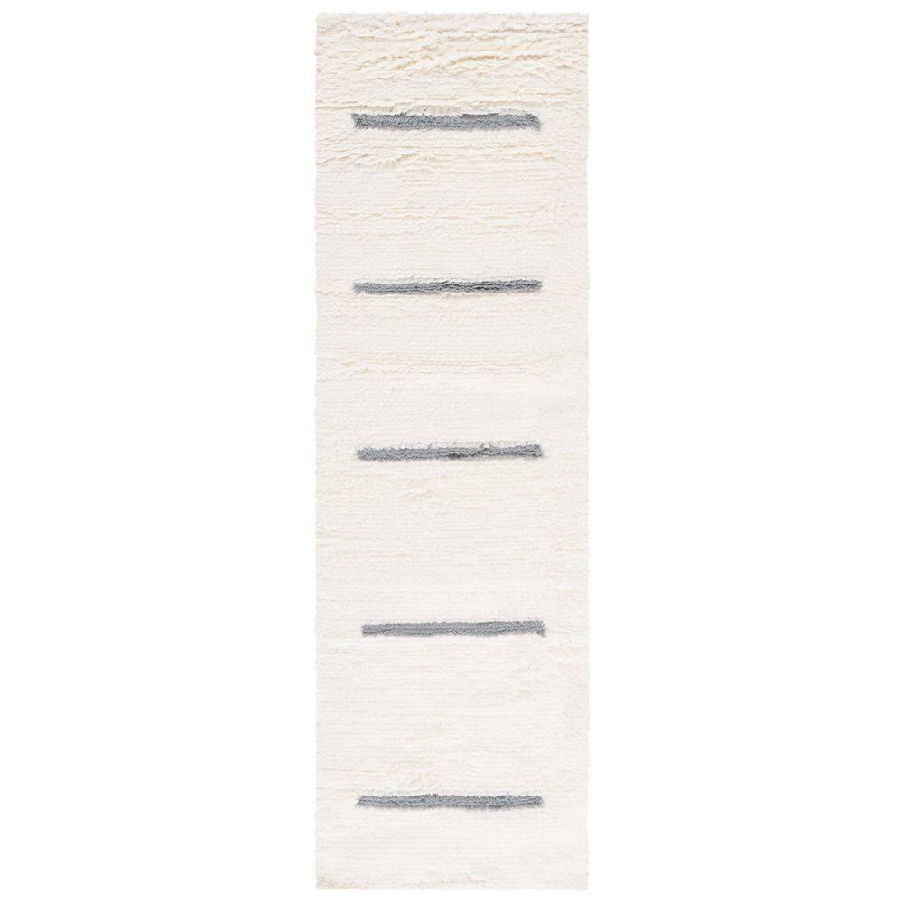Kenya KNY750 Hand Knotted Runner Rug - Ivory/Gray - 2'3"x8' - Safavieh.
