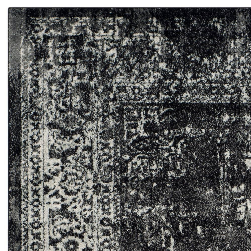 SAFAVIEH Evoke Trena Traditional Distressed Area Rug, Black/Grey, 9' x 12'