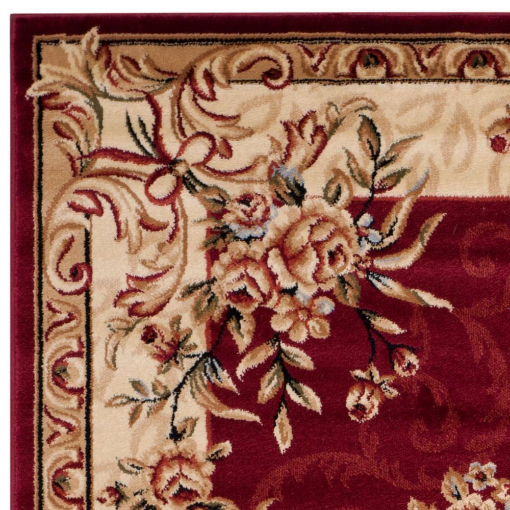 Lyndhurst LNH328 Power Loomed Area Rug - Red/Ivory - 6'x9' - Safavieh