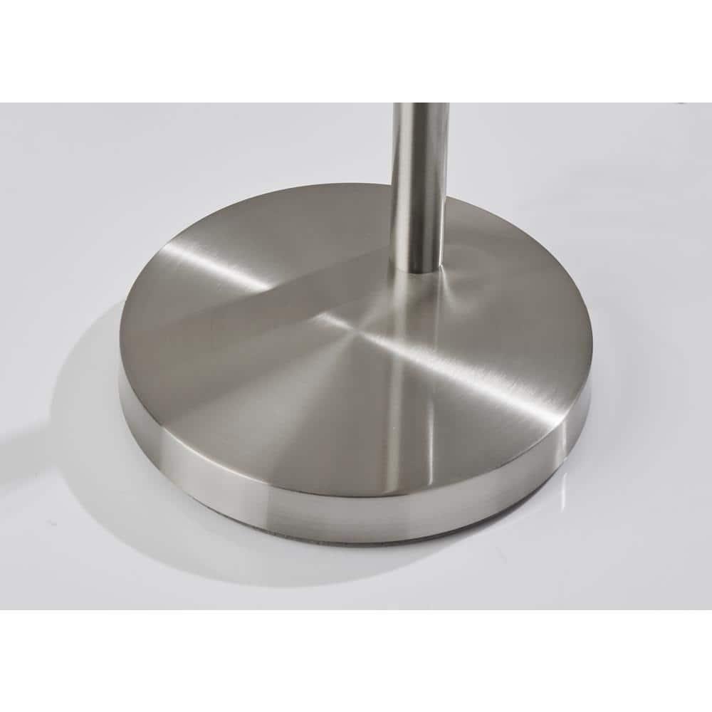 Braxton 3 Arm Arc Lamp Brushed Steel - Adesso: Modern Multi-Head, ETL Listed, Metal Body with Polyester Shade