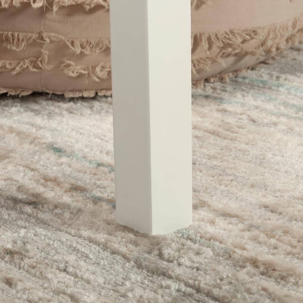 Cottage Road Gaming Coffee Table with Reversible Top Soft White - Sauder: Chess & Checkers, Adjustable Storage Shelf