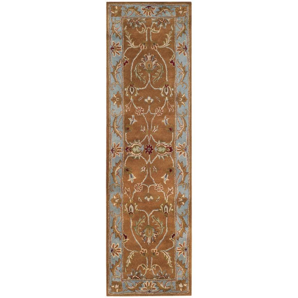Heritage HG812 Hand Tufted Runner Rug - Brown/Blue - 2'3"x6' - Safavieh.