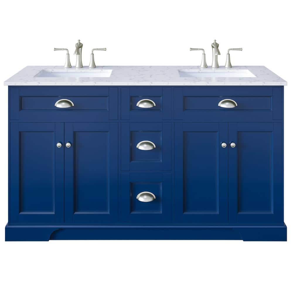 Eviva Epic Transitional Blue Bathroom Vanity