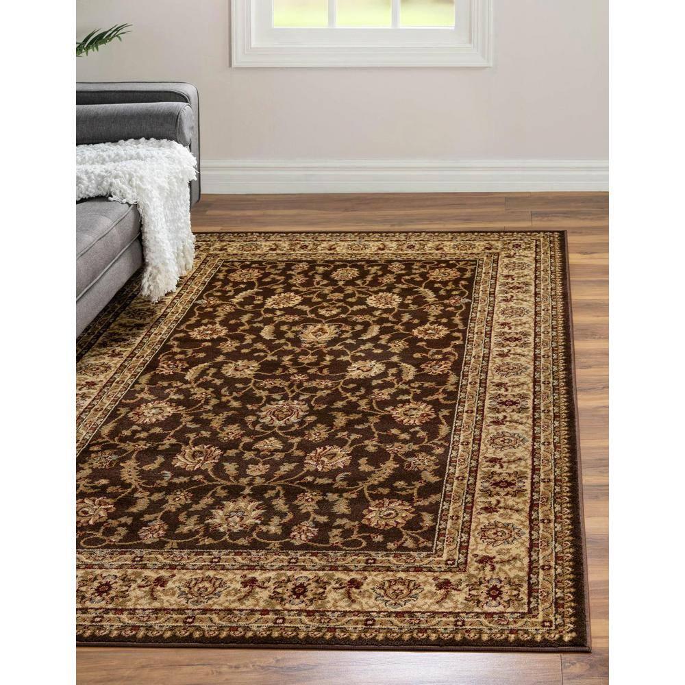 Rugs.com Aditi Collection Rug – 3' 3 x 5' 3 Brown Low Rug Perfect For Living Rooms, Large Dining Rooms, Open Floorplans