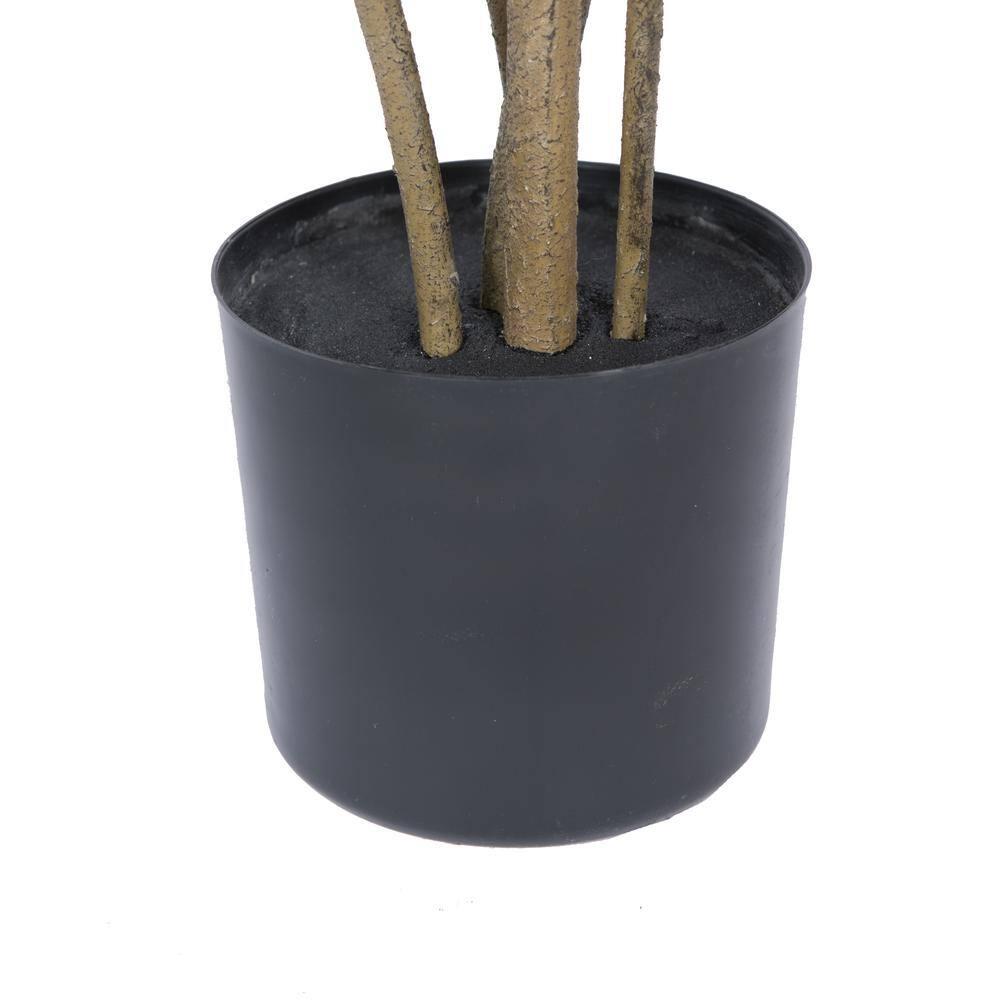 Vickerman 4' Artificial Green Potted Cotinus Coggygria Tree. In a 5"Lx5"Wx5"H base.
