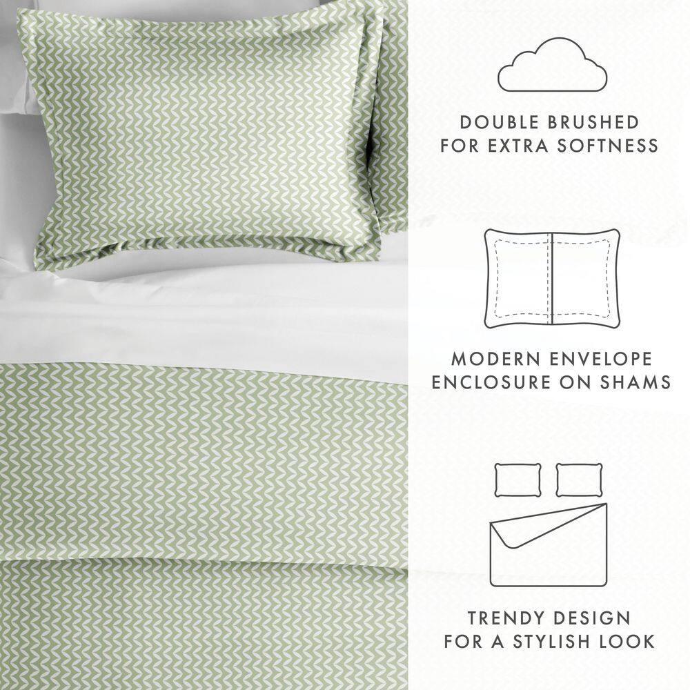 Simply Soft™ Puffed Chevron Pattern Duvet Cover Set