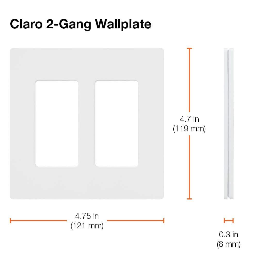 Black Gloss 2-Gang Decorator Wall Plate