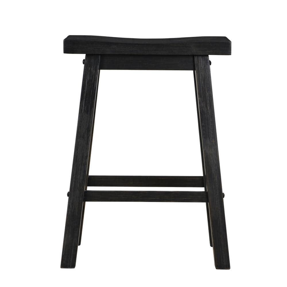 Boraam Sonoma Backless Saddle Counter Height Barstool Black Charcoal Finish